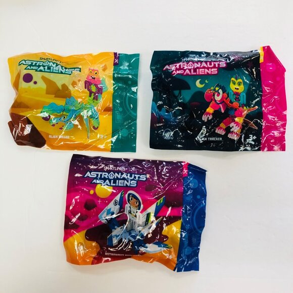 Astronauts & Aliens Wendy's Kid's Meal Toy Lot of 3 All Different New Sealed - Picture 1 of 5